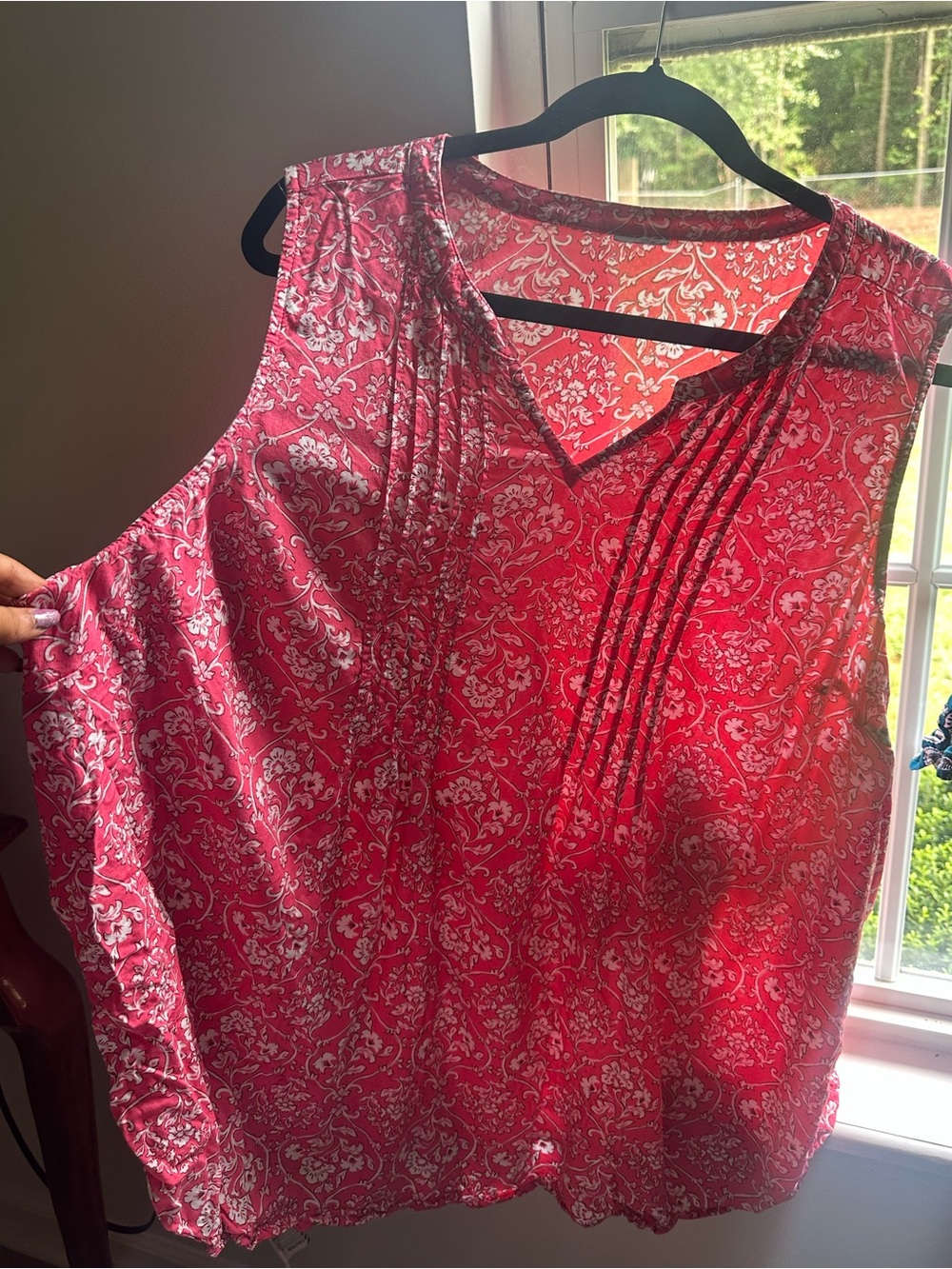 Zara Terez Pink Floral Pintuck Sleeveless Camisole
